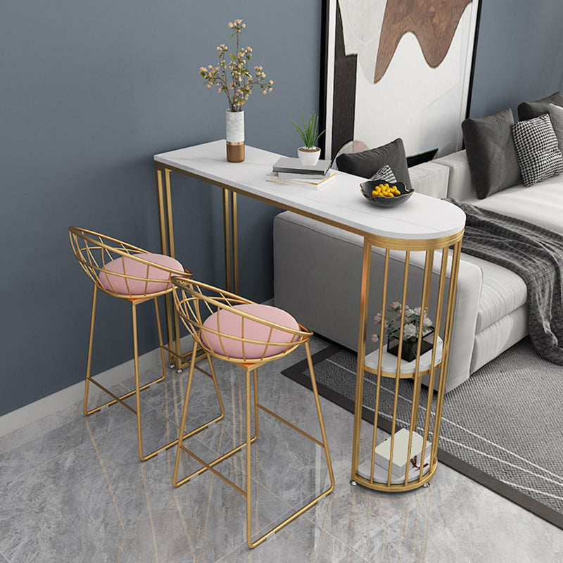 Mesa de comedor moderna de piedra sinterizada con estantes de almacenamiento para cocina y sala de estar