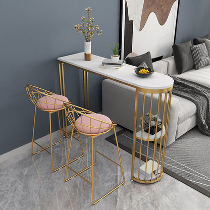 Mesa de comedor moderna de piedra sinterizada con estantes de almacenamiento para cocina y sala de estar