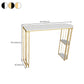 Mesa de comedor moderna de piedra sinterizada con estantes de almacenamiento para cocina y sala de estar