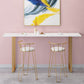 Glam Pub Table Rectangle Bar Height Bar Table for Cafe and Breakroom 70.9"L x 15.7"W x 41.3"H Without Chairs Clearhalo 'Bar Furniture' 'Bar Tables' 'bar_tables' 'furn' 'furn_bar_tables' 'Furniture' 'Kitchen & Dining Furniture' 6247326