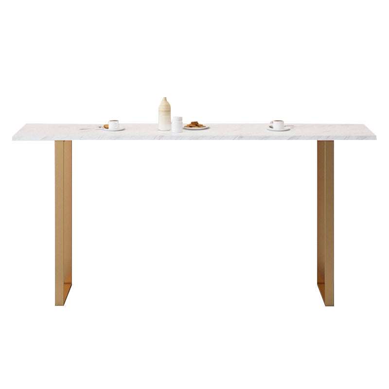 Glam Pub Table Rectangle Bar Height Bar Table for Cafe and Breakroom Clearhalo 'Bar Furniture' 'Bar Tables' 'bar_tables' 'furn' 'furn_bar_tables' 'Furniture' 'Kitchen & Dining Furniture' 6247330