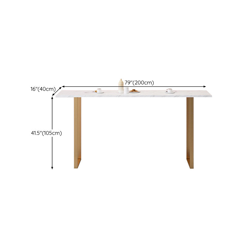 Glam Pub Table Rectangle Bar Height Bar Table for Cafe and Breakroom Clearhalo 'Bar Furniture' 'Bar Tables' 'bar_tables' 'furn' 'furn_bar_tables' 'Furniture' 'Kitchen & Dining Furniture' 6247335