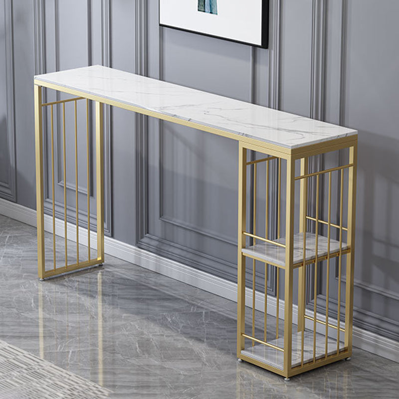 Rectangle Pub Table Glam Style Bar Height Bar Table for Breakroom Clearhalo 'Bar Furniture' 'Bar Tables' 'bar_tables' 'furn' 'furn_bar_tables' 'Furniture' 'Kitchen & Dining Furniture' 6247367