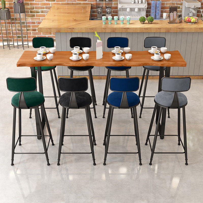 Modern Bar-height Table with Black Base 41.3-inch Height Table Base Bar Table 70.9"L x 17.7"W x 41.3"H Without Chairs Clearhalo 'Bar Furniture' 'Bar Tables' 'bar_tables' 'furn' 'furn_bar_tables' 'Furniture' 'Kitchen & Dining Furniture' 6247428