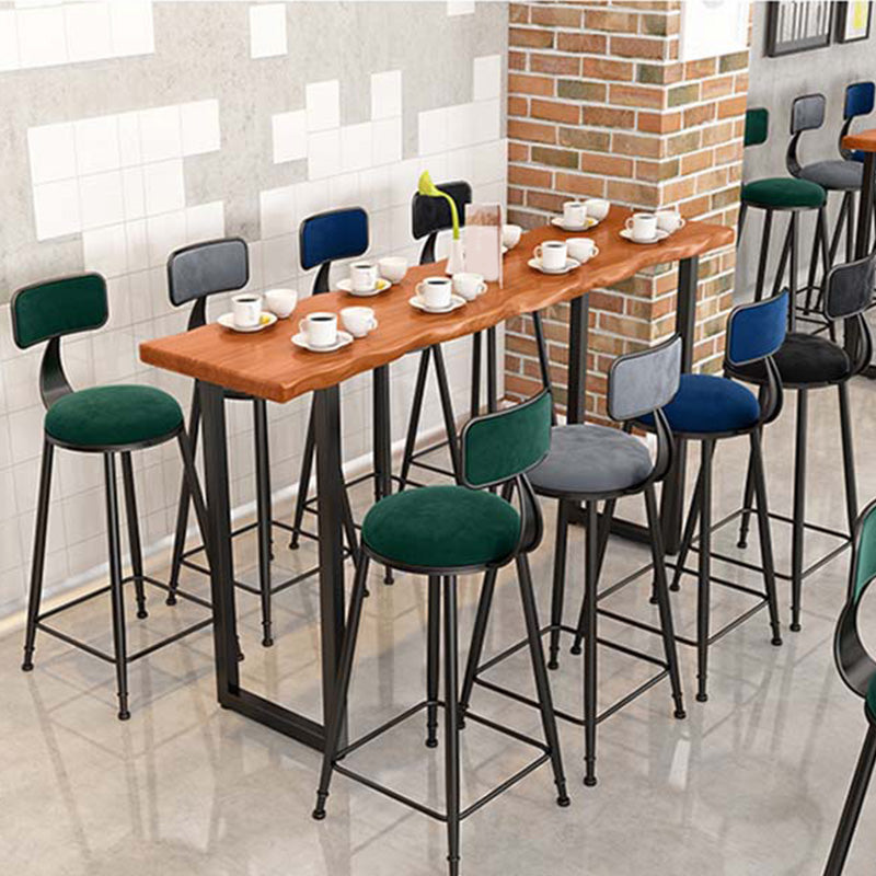 Modern Bar-height Table with Black Base 41.3-inch Height Table Base Bar Table 78.7"L x 17.7"W x 41.3"H Without Chairs Clearhalo 'Bar Furniture' 'Bar Tables' 'bar_tables' 'furn' 'furn_bar_tables' 'Furniture' 'Kitchen & Dining Furniture' 6247432