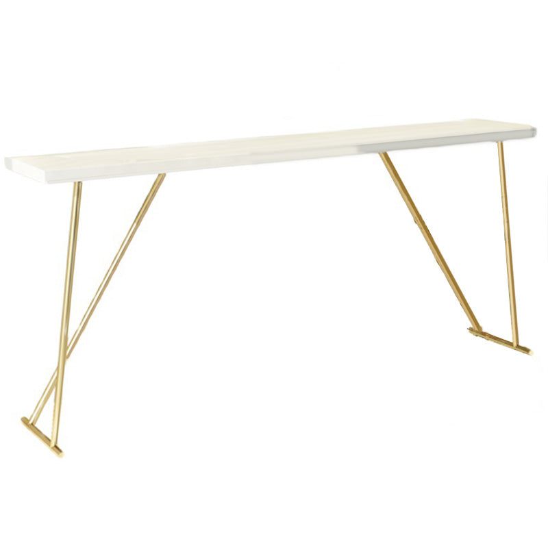 Mesa Glam con altura de barra y base dorada Mesa de bar con tablero de 41,3 pulgadas de altura