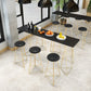 Glam Bar-height Table with Metal Base 41.3-inch Height Table Top Bar Table for Patio Clearhalo 'Bar Furniture' 'Bar Tables' 'bar_tables' 'furn' 'furn_bar_tables' 'Furniture' 'Kitchen & Dining Furniture' 6247466