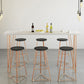 Glam Bar-height Table with Metal Base 41.3-inch Height Table Top Bar Table for Patio 70.9"L x 15.7"W x 41.3"H White Without Chairs Clearhalo 'Bar Furniture' 'Bar Tables' 'bar_tables' 'furn' 'furn_bar_tables' 'Furniture' 'Kitchen & Dining Furniture' 6247467