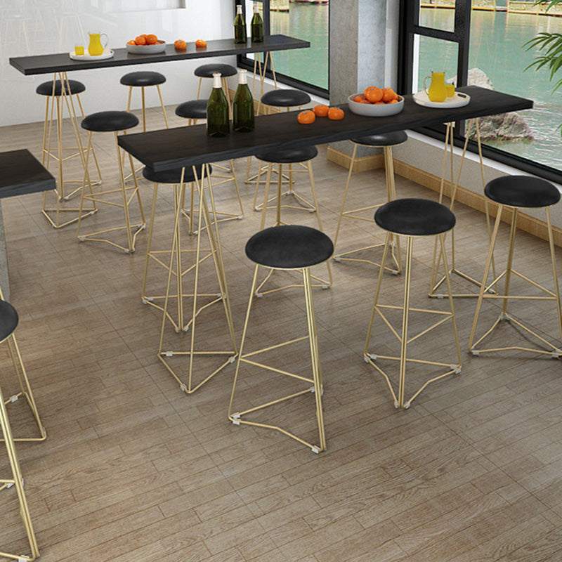 Glam Bar-height Table with Metal Base 41.3-inch Height Table Top Bar Table for Patio Clearhalo 'Bar Furniture' 'Bar Tables' 'bar_tables' 'furn' 'furn_bar_tables' 'Furniture' 'Kitchen & Dining Furniture' 6247468