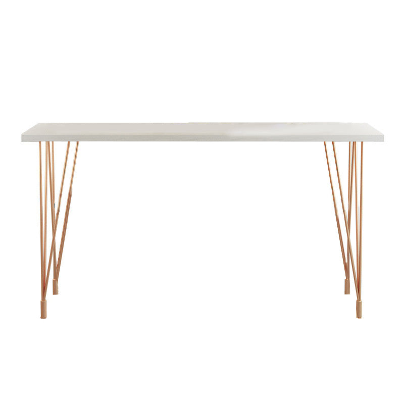 Glam Bar-height Table with Metal Base 41.3-inch Height Table Top Bar Table for Patio Clearhalo 'Bar Furniture' 'Bar Tables' 'bar_tables' 'furn' 'furn_bar_tables' 'Furniture' 'Kitchen & Dining Furniture' 6247469