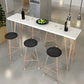 Glam Bar-height Table with Metal Base 41.3-inch Height Table Top Bar Table for Patio Clearhalo 'Bar Furniture' 'Bar Tables' 'bar_tables' 'furn' 'furn_bar_tables' 'Furniture' 'Kitchen & Dining Furniture' 6247475
