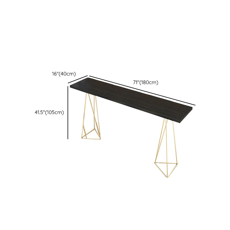 Glam Bar-height Table with Metal Base 41.3-inch Height Table Top Bar Table for Patio Clearhalo 'Bar Furniture' 'Bar Tables' 'bar_tables' 'furn' 'furn_bar_tables' 'Furniture' 'Kitchen & Dining Furniture' 6247477