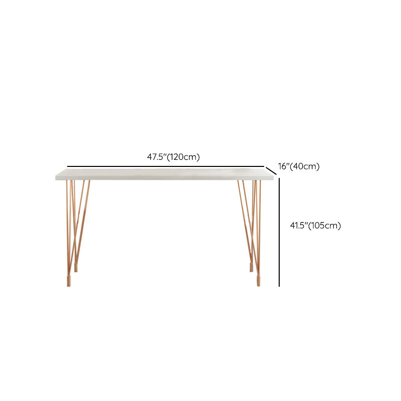 Glam Bar-height Table with Metal Base 41.3-inch Height Table Top Bar Table for Patio Clearhalo 'Bar Furniture' 'Bar Tables' 'bar_tables' 'furn' 'furn_bar_tables' 'Furniture' 'Kitchen & Dining Furniture' 6247491