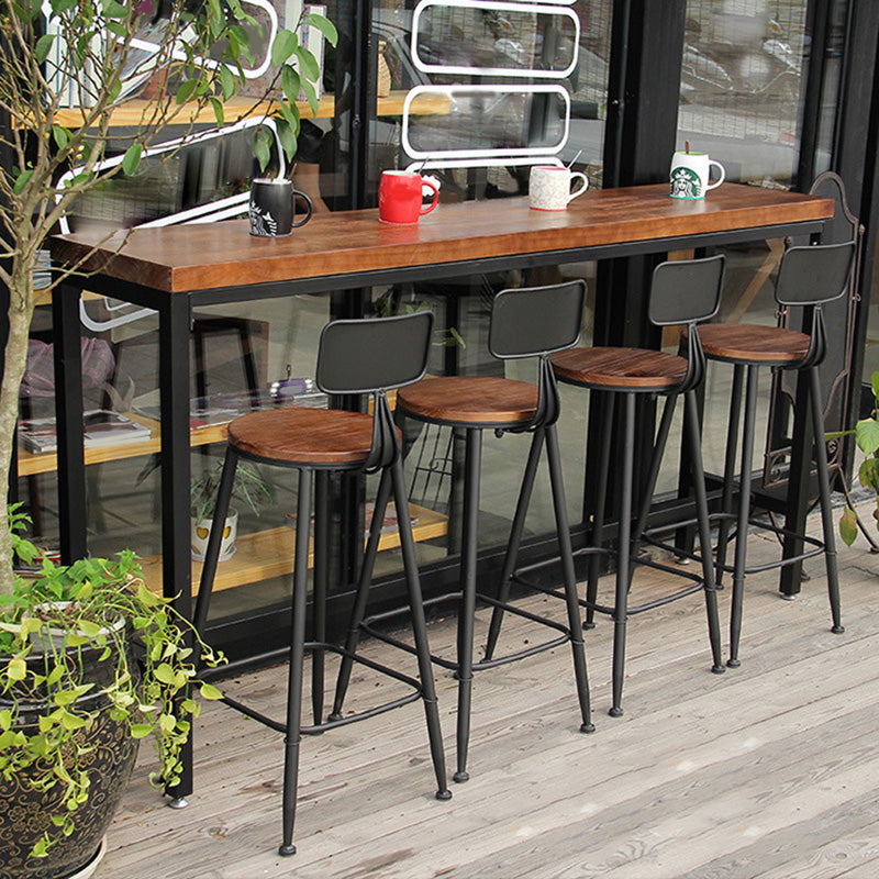 Table moderne à hauteur de bar avec base noire Table de bar de 39 pouces de hauteur
