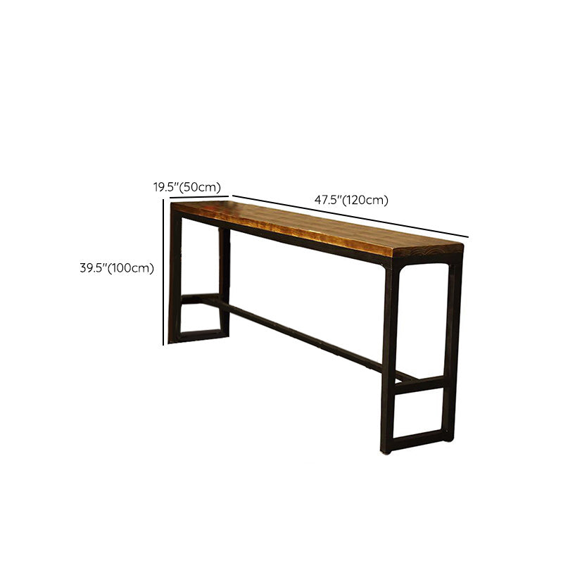 Table moderne à hauteur de bar avec base noire Table de bar de 39 pouces de hauteur