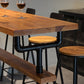 Mesa de bar moderna con altura de pub, mesa de bar rectangular con base negra