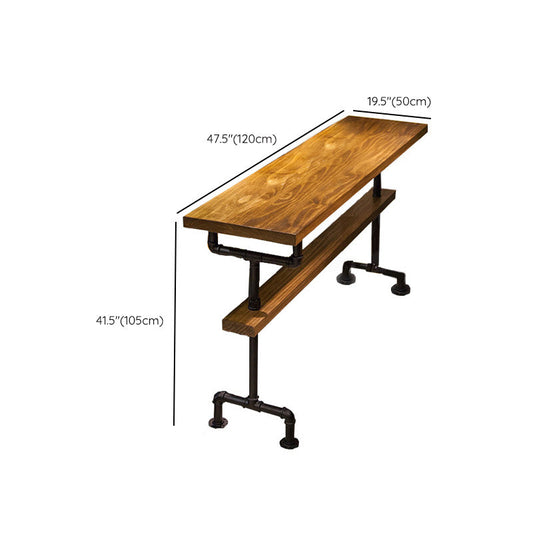 Tavolo da barretto di altezza del pub moderna tavolo da bar top rettangolo con base nera