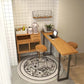 Industrial Metal Base Bar Table Black Iron Solid Wood Pub Table for Patio Use 70.9"L x 15.7"W x 41.3"H Without Chairs Clearhalo 'Bar Furniture' 'Bar Tables' 'bar_tables' 'furn' 'furn_bar_tables' 'Furniture' 'Kitchen & Dining Furniture' 6247562