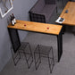 Modern Bar-height Table with Black Base 41.3-inch Height Table for Patio Use 70.9"L x 15.7"W x 41.3"H Without Chairs Clearhalo 'Bar Furniture' 'Bar Tables' 'bar_tables' 'furn' 'furn_bar_tables' 'Furniture' 'Kitchen & Dining Furniture' 6247665