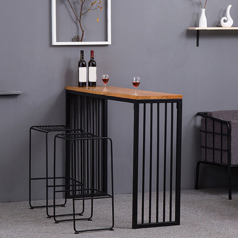 Modern Bar-height Table with Black Base 41.3-inch Height Table for Patio Use Clearhalo 'Bar Furniture' 'Bar Tables' 'bar_tables' 'furn' 'furn_bar_tables' 'Furniture' 'Kitchen & Dining Furniture' 6247674