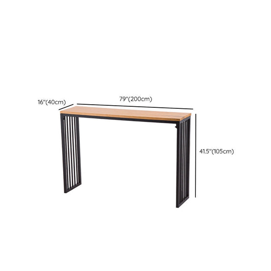 Tabella moderna a barre a barra con tabella di altezza da 41,3 pollici di base nera per uso del patio