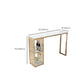 Glam Bar-height Table Stone and White Bar Table with 2 Shelve Clearhalo 'Bar Furniture' 'Bar Tables' 'bar_tables' 'furn' 'furn_bar_tables' 'Furniture' 'Kitchen & Dining Furniture' 6247697