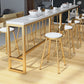 Mesa de comedor Glam Pub con tapa de madera maciza para sala de estar