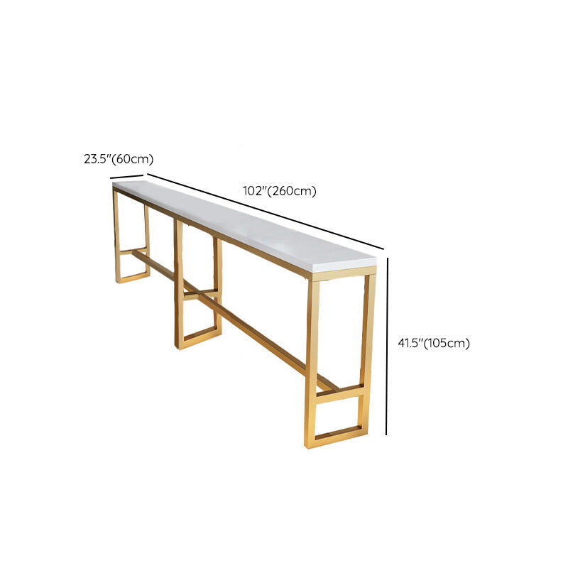 Mesa de comedor Glam Pub con tapa de madera maciza para sala de estar