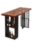 Modern Bar-height Table Solid Wood Top Pub Table with 2 Shelve Clearhalo 'Bar Furniture' 'Bar Tables' 'bar_tables' 'furn' 'furn_bar_tables' 'Furniture' 'Kitchen & Dining Furniture' 6247728