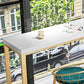 Glam Bar-height Table Solid Wood Top Pub Table with Gold Metal Base Clearhalo 'Bar Furniture' 'Bar Tables' 'bar_tables' 'furn' 'furn_bar_tables' 'Furniture' 'Kitchen & Dining Furniture' 6247744