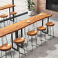 Modern Bar-height Table Solid Wood Top Pub Table with Black Metal Base Clearhalo 'Bar Furniture' 'Bar Tables' 'bar_tables' 'furn' 'furn_bar_tables' 'Furniture' 'Kitchen & Dining Furniture' 6247760