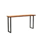 Modern Bar-height Table Solid Wood Top Pub Table with Black Metal Base Clearhalo 'Bar Furniture' 'Bar Tables' 'bar_tables' 'furn' 'furn_bar_tables' 'Furniture' 'Kitchen & Dining Furniture' 6247762