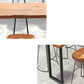 Modern Bar-height Table Solid Wood Top Pub Table with Black Metal Base Clearhalo 'Bar Furniture' 'Bar Tables' 'bar_tables' 'furn' 'furn_bar_tables' 'Furniture' 'Kitchen & Dining Furniture' 6247763