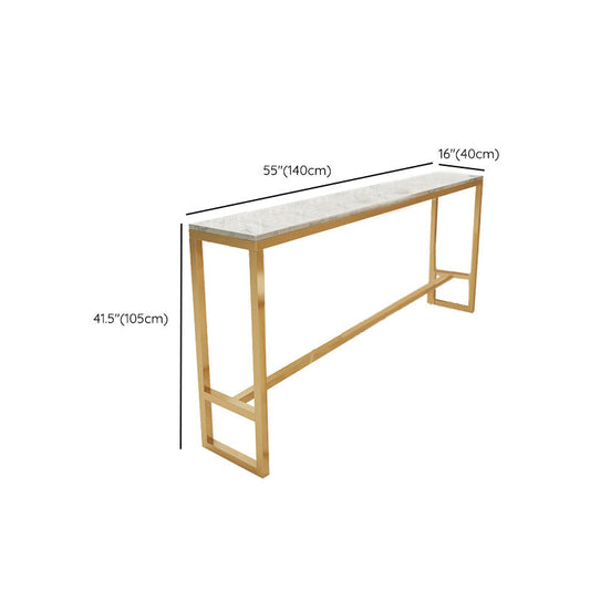 Tavolo glam bar-alight tavolo da tavolo da pub fisso in falso bianco per patio