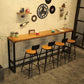 Industrial Style Rectangle Counter Table Wooden Counter Table for Kitchen 70.9"L x 15.7"W x 41.3"H Without Chairs Clearhalo 'Bar Furniture' 'Bar Tables' 'bar_tables' 'furn' 'furn_bar_tables' 'Furniture' 'Kitchen & Dining Furniture' 6247792