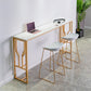 Tavolo da bar Glam ad altezza bar con gambe dorate e tavolo da bar con base in metallo