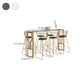 Tavolo da bar Glam ad altezza bar con gambe dorate e tavolo da bar con base in metallo