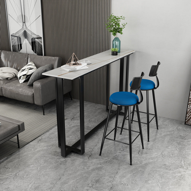 Table de comptoir rectangulaire en pierre de style moderne, pour la maison