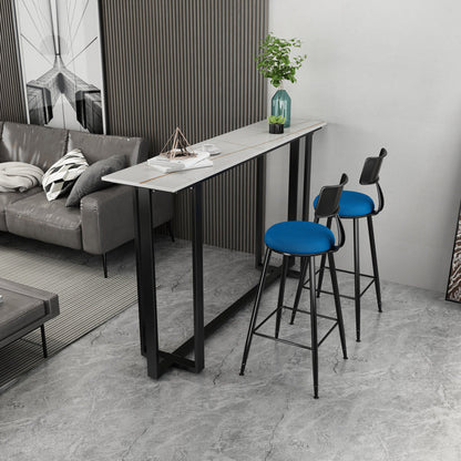 Table de comptoir rectangulaire en pierre de style moderne, pour la maison