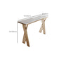 Rectangle Bar Counter Table Glam Style Faux Marble Bar Counter Table for Kitchen