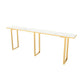Faux Marble Top Table Modern Style Bistro Pub Table with Metal Base White Without Chairs Clearhalo 'Bar Furniture' 'Bar Tables' 'bar_tables' 'furn' 'furn_bar_tables' 'Furniture' 'Kitchen & Dining Furniture' 6247856