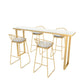 Faux Marble Top Table Modern Style Bistro Pub Table with Metal Base Clearhalo 'Bar Furniture' 'Bar Tables' 'bar_tables' 'furn' 'furn_bar_tables' 'Furniture' 'Kitchen & Dining Furniture' 6247859