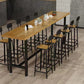 Industrial Rectangle Counter Table Wooden Counter Table for Restaurant 70.9"L x 15.7"W x 41.3"H Without Chairs Clearhalo 'Bar Furniture' 'Bar Tables' 'bar_tables' 'furn' 'furn_bar_tables' 'Furniture' 'Kitchen & Dining Furniture' 6247876