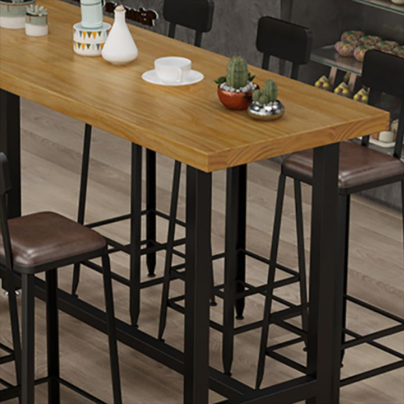 Industrial Rectangle Counter Table Wooden Counter Table for Restaurant Clearhalo 'Bar Furniture' 'Bar Tables' 'bar_tables' 'furn' 'furn_bar_tables' 'Furniture' 'Kitchen & Dining Furniture' 6247878