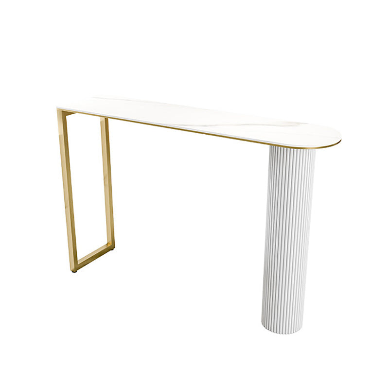 Stone Bar Table Modern Style Bistro Pub Table for Dining Room White Without Chairs Clearhalo 'Bar Furniture' 'Bar Tables' 'bar_tables' 'furn' 'furn_bar_tables' 'Furniture' 'Kitchen & Dining Furniture' 6247894
