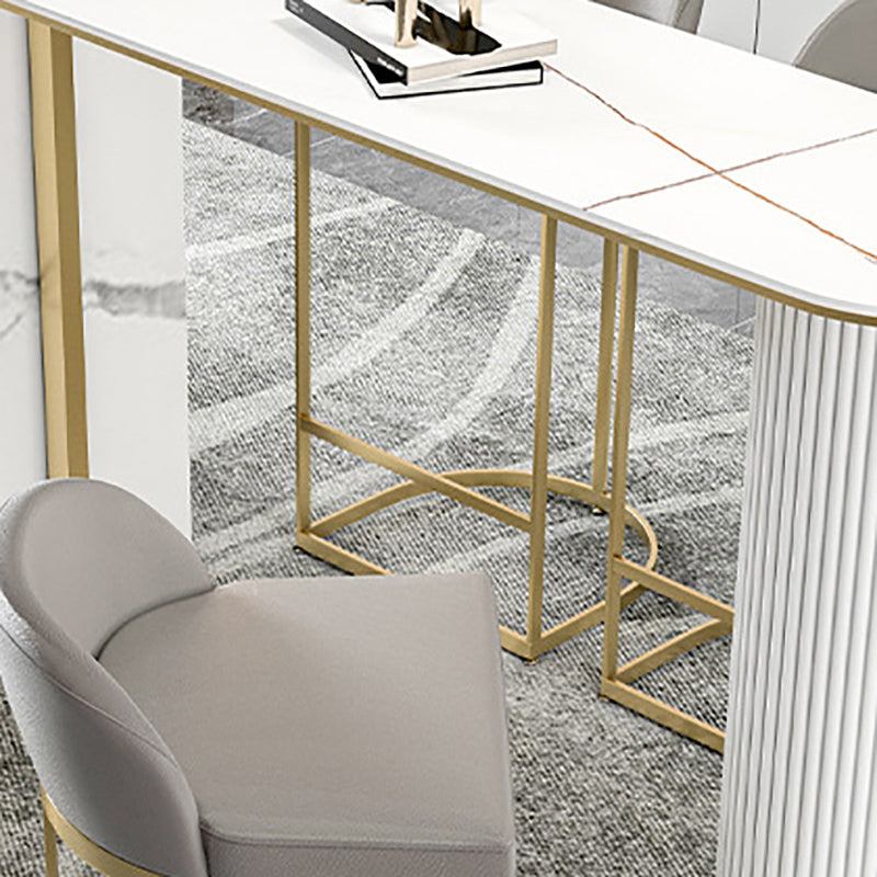 Stone Bar Table Modern Style Bistro Pub Table for Dining Room Clearhalo 'Bar Furniture' 'Bar Tables' 'bar_tables' 'furn' 'furn_bar_tables' 'Furniture' 'Kitchen & Dining Furniture' 6247897