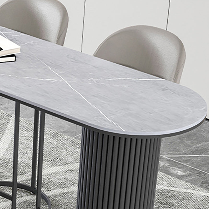 Stone Bar Table Modern Style Bistro Pub Table for Dining Room Clearhalo 'Bar Furniture' 'Bar Tables' 'bar_tables' 'furn' 'furn_bar_tables' 'Furniture' 'Kitchen & Dining Furniture' 6247898