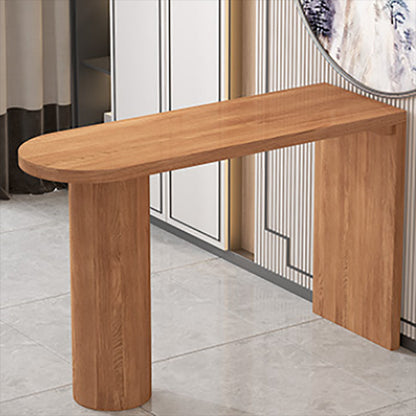 Modern Wood Bar Counter Table Freeform Bar Counter Table for Home Use Walnut Without Chairs Clearhalo 'Bar Furniture' 'Bar Tables' 'bar_tables' 'furn' 'furn_bar_tables' 'Furniture' 'Kitchen & Dining Furniture' 6247912