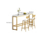 Faux Marble Counter Table Modern Rectangle Counter Table with Metal Legs Clearhalo 'Bar Furniture' 'Bar Tables' 'bar_tables' 'furn' 'furn_bar_tables' 'Furniture' 'Kitchen & Dining Furniture' 6247942