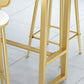 Metal Base Bar Table Rectangular Stone Top Bistro Pub Table with Gold Base Clearhalo 'Bar Furniture' 'Bar Tables' 'bar_tables' 'furn' 'furn_bar_tables' 'Furniture' 'Kitchen & Dining Furniture' 6247953